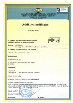 EGSC sertifikatas Nr. LS801.B18012