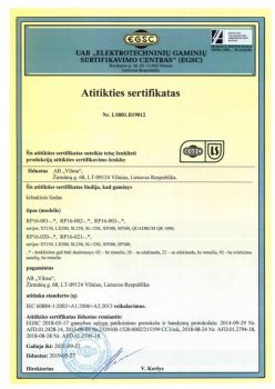 EGSC sertifikatas Nr. LS801.B19012